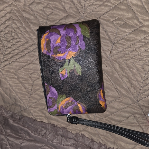Coach Brown Floral Tote Bag - Picture 9 of 9